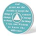 Sober Coin Sobriety Chip with Serenity Prayer – AA Recovery Medallion for Women – Inspirational Sobriety Token Gift for Addiction Recovery – Ocean Waves & Triangle Design