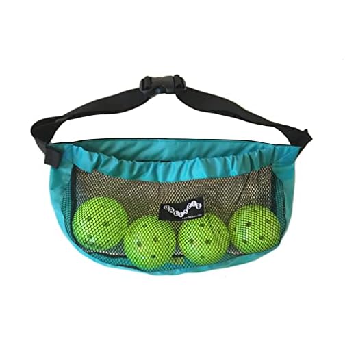 KIMBRIAD Ballszie - The Ultimate Pickleball Holder - Black (Turquoise)
