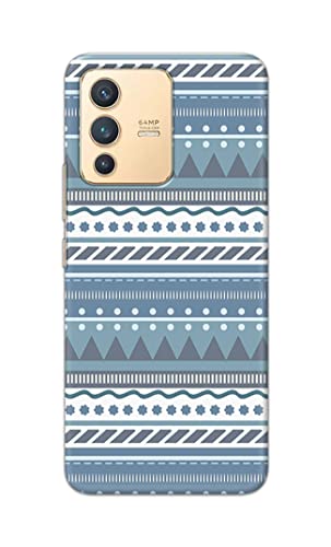 Image of Printed Hard Back Cover Case for Vivo V23 5G Back Cover (Seamless Geometric Tribal Pattern) -1803