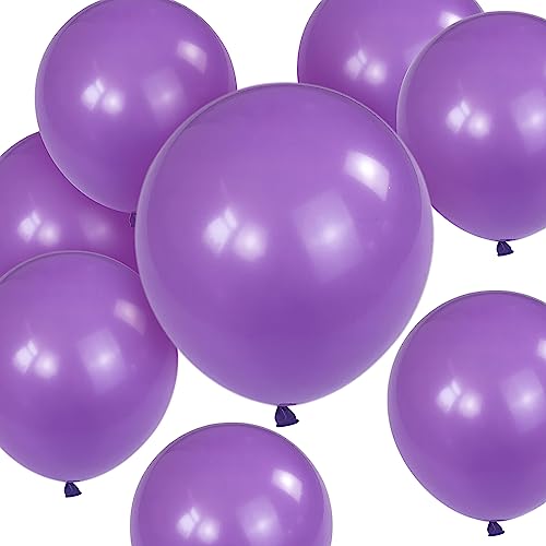 HYKJNBW Purple Balloons 12inch 50 Pack Strong Thicken Latex Purple Party Balloons For Happy Birthday Kids Party Weddings Baby Shower Events Decorations Accessories