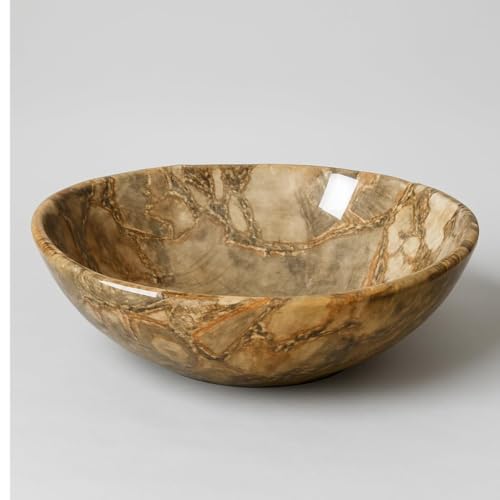 Image of OSOSAM Designer Ceramic Table Top Wash Basin | Elegant Over Counter Vessel Sink for Bathroom, Hotel & Home | Premium Countertop Vanity Basin | 16 x 13 x 5.5 Inch