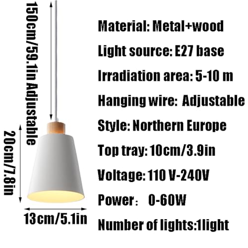 Lustre à tête unique E27 pour l'ambiance du balcon - 7
