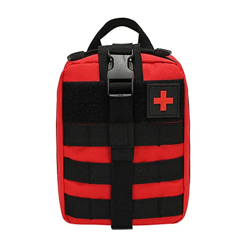 Yicare EMT - Juego de botiquín táctico de primeros auxilios, bolsa médica multiusos, suministros de supervivencia para viajes al aire libre, hogar, camping, montañismo, caza (rojo)