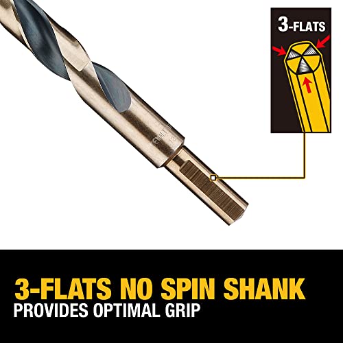 Image of DEWALT Drill Bit Set, 21-Piece, 135 Degree Split Point, 31 Degree Helix, Black Oxide Coated, for Plastic, Wood and Metal (DWA1181) (Pack of 5)