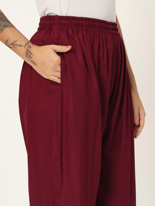 Image of Soft Colors Relaxed Fit Pocket Palazzo