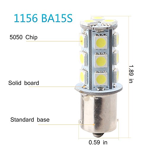 Everbright 20-Pack Extremely Bright White 1156 Ba15S 1141 1073 1095 1003 7506 18-Smd 5050 Led Replacement Bulb For Car Interior Rv Camper Turn Signal Backup Parking Side Marker Lamp Lights Dc 12V #TOP2