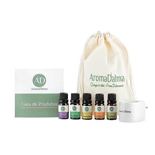 Kit Completo Para Aromaterapia | Os 5 Óleo Essêncial Mais Populares 100% Puros - Lavanda, Eucalipto, Limão Siciliano, Laranja Doce e Tea Tree (Melaleuca) + Difusor Elétrico - Aroma D’alma