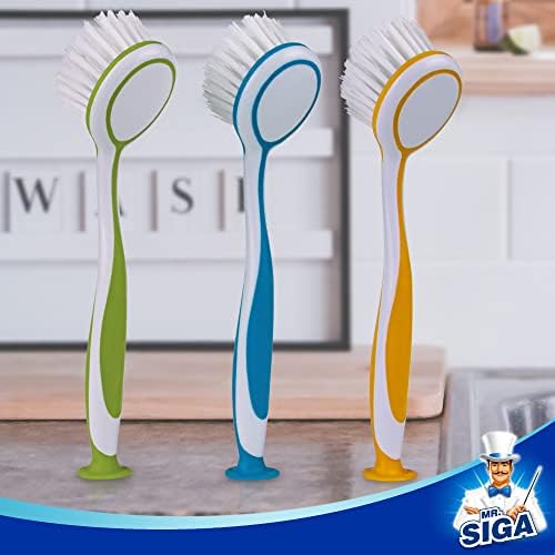 MR.SIGA Okrągła szczotka do naczyń, rozmiar: średnica 5,5 x 25 cm - opakowanie 3 szt