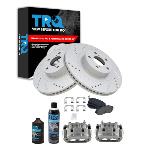 TRQ Front Brake Pad & Rotor Kit Compatible with 2004-2012 Subaru
