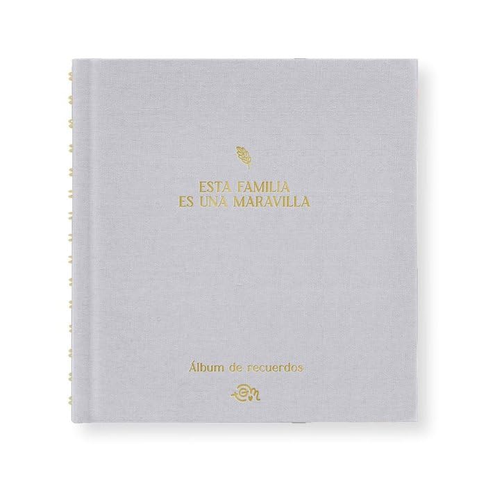 ALBUM FOTOS ENTELADO GRIS - ESTA FAMILIA...