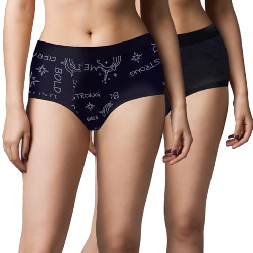 Image of DChica Essentials Cotton Period Panties with Anti Microbial Lining for Women's & Young Ladies, Light to Medium Flow Period Panty Briefs, Leak Proof, Easy to Wash, No Pad Required Menstrual Underwear