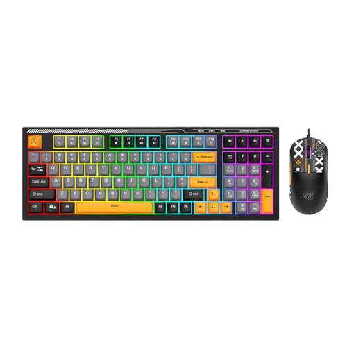 Teclado y mouse para juegos con cable SaharaCase de 98 teclas antifantasma negro