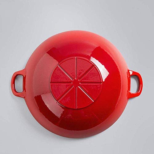 CTCOIJRN Edelstahl-Wok-Pfanne 36 cm ohne Antihaftbeschichtung mit Deckel und Griff for alle Herdarten geeignet, inklusive Induktions-Glasabdeckung