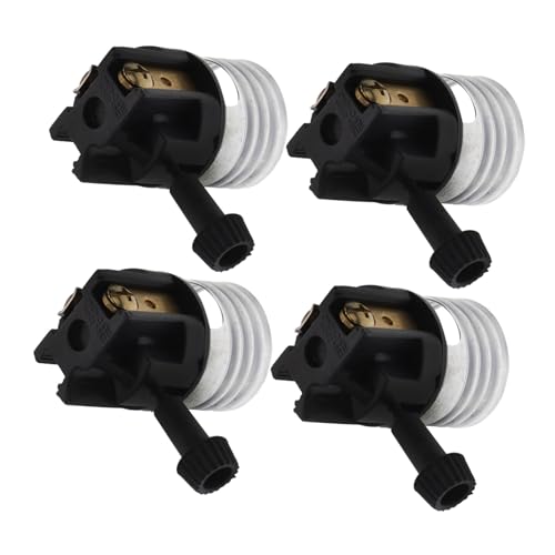 HONITANO 4 piezas Portalámparas Interruptor de Tres Posiciones Base de Casquillo de Aluminio para Bombillas Accesorios de Lámpara para Oficinas Hogares y Restaurantes