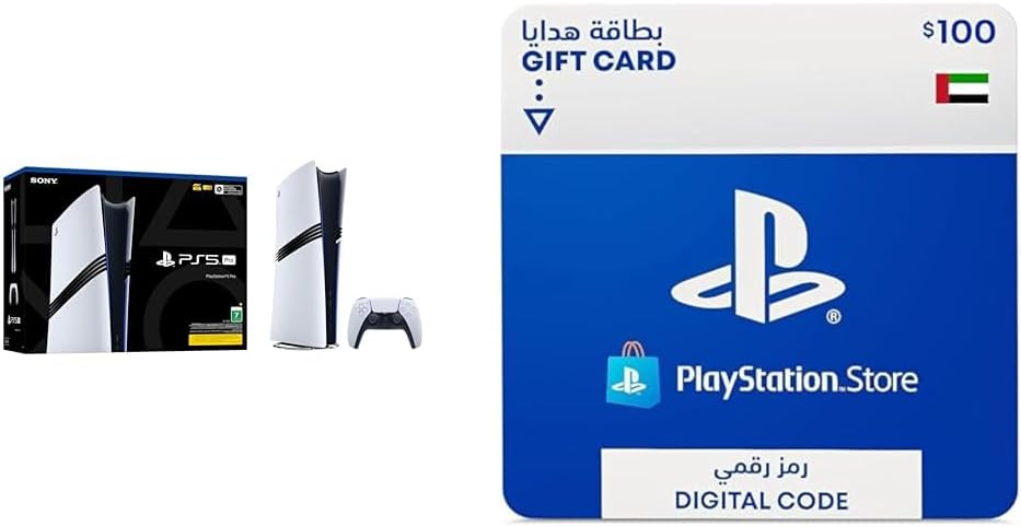 PlayStation 5 Pro Console - UAE Version + PlayStation Top up Card $100 [UAE Account] [Digital Code]