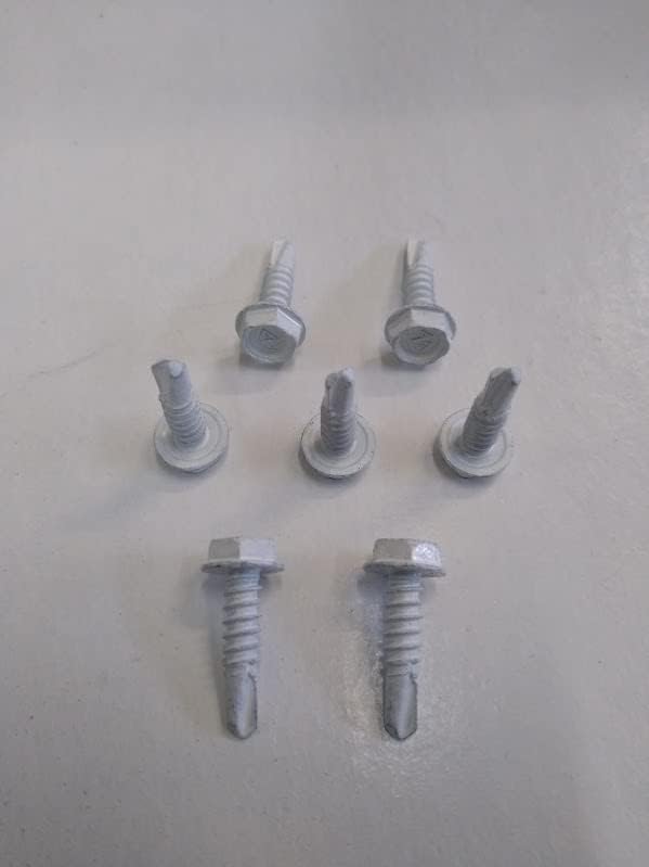 100-Pack #10 x 3/4" Hex Washer Self Drilling White 5/16" Head BC-1012KWW516 miniatura 4