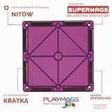 Playmags Starter Kit - 30 Squares częściowy zestaw: Teraz z silniejszych magnesów i wytrzymały, super trwałe magnetyczne Płytki z jaskrawe kolory Wyczyść STEM zabawki dla dzieci
