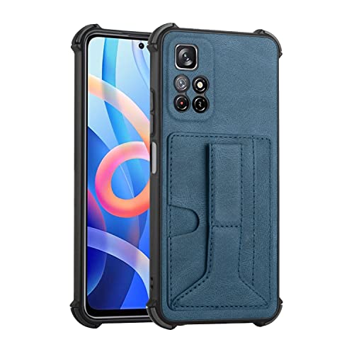 Étui Xiaomi Redmi Note 11 antichoc avec béquille bleue