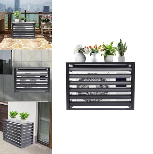 Ywanwj Air Source Heat Pump Cover 1.5P Outdoor Condenser with Aluminum Air Conditioning Protective Hide Air Con Noise Reduction Multifunctional Plant Rack for Outdoors