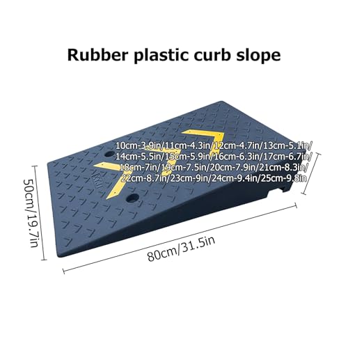 Rampa portátil de caucho 50x80x13 cm para silla de ruedas miniatura 2