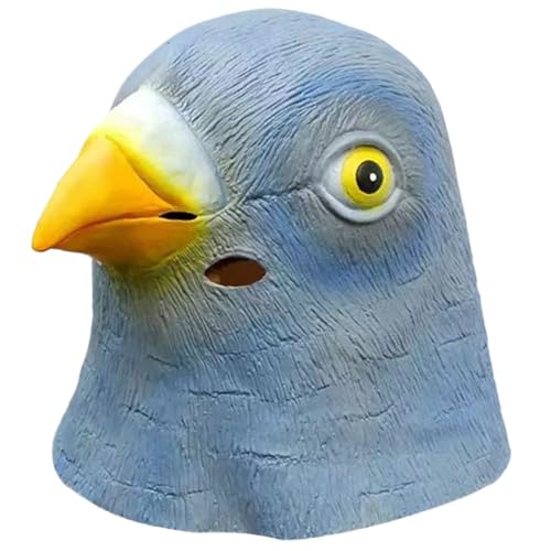 Máscara de cara genérica para disfraz de pájaro, máscara integral de látex para cosplay de Halloween | Accesorios de disfraz cosplay para hombres mujeres fiestas carnavales al aire libre