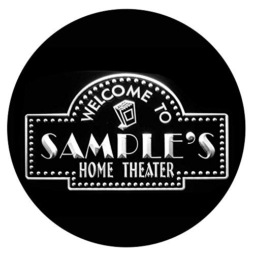 ADVPRO Name Personalized Custom Home Theater Bar Neon Sign White 12x8.5 inches st4s32-ph-tm-w