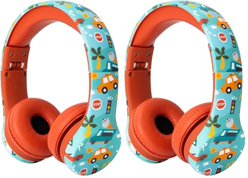 Image of Snug Play+ Kids Headphones with Volume Limiting for Toddlers (Boys /Girls) - Vroom (Pack of 2)