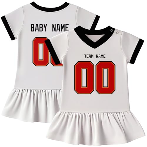 Image of KREDE Baby Clothes Unisex Bodysuit Jersey Style Custom Name Number for Baby Boys