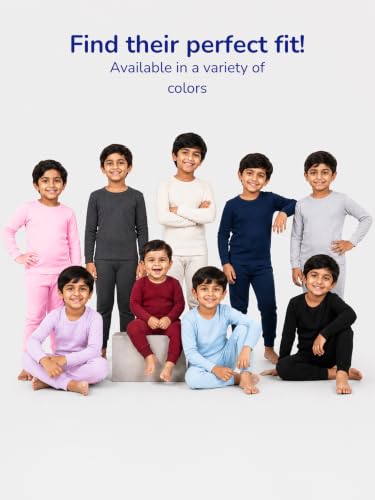 Image of mackly Kids Thermal Set for Boys, Cotton Full Sleeve Winter Wear | 1 Pack
