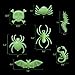 kockuu 56pcs Spider Rings Glow in The Dark Plastic Bugs Insects Ring Toys for Kids Toddlers Halloween Party Favors Trick or Treat Rings April Fool's Day Prank Gifts