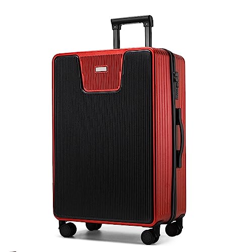 20-inch Adult Suitcase, Large-Capacity Fashion Trolley Case with Universal Wheels, Reasonable Partition, Suitcase, Suitable for Going Out (red)