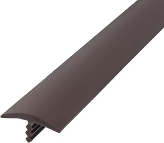 Outwater Plastic T molding 3/4 Inch Wide Dark Chocolate Brown Flexible Polyethylene Center Barb Tee Moulding 25 Foot Coil