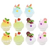 BRIGHTFUFU 10 Stück Teiliges Mini Eisbecher aus Harz Bunte Miniatur...