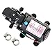 Spires 12V DC Fresh Water Pump with 2 Hose Clamps 12 Volt Diaphragm Pump Self Priming Sprayer Pump with Pressure Switch 4.5 L/Min 1.2 GPM 110 PSI Adjustable for RV Camper Marine Boat Lawn