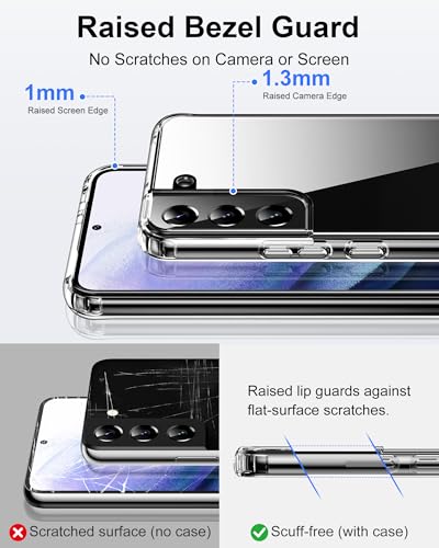 Image of HOOMIL Case for Samsung Galaxy S21 Plus, Anti-Yellowing, Crystal Clear