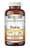 Amazing Formulas Rutin 500 Mg Tablets Supplement - Non-GMO - Gluten-Free - Made in the USA - 1 Pack -100 Count