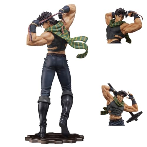 MABAIUDE JJBA Joseph Joestar Figure Statue - 30cm Standing Pose Two Bust Changeable - 1/6 Scale Anime Figure Model Sculpture Handmade Collectible Desktop Decor