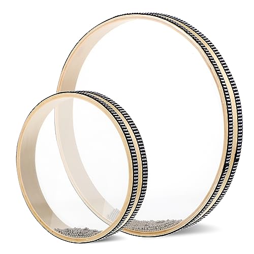 Toddmomy Sound Drum 2 Pcs Ocean Drums Big Steel Beads for Adults and Boys and Girls