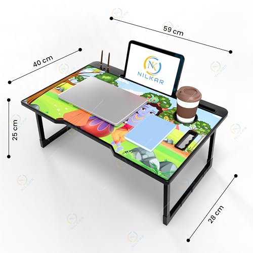 Image of Study Table Bed Table Premium Laptop Table /Foldable and Portable Wooden /Writing Desk for Office /Home /School (CTD BHIM-KRI)