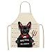MJJLT Delantales de cocina con dibujos de gatos bonitos para mujer, Baberos de lino y algodón, delantal de limpieza para el hogar, delantal de cocina para el hogar XXSD09 , 2 uds., 68x55cm