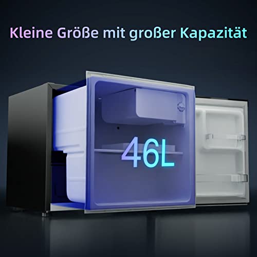 CHiQ Mini Bar Kühlschrank 46 L,Mini Kühlschrank mit Tiefkühlfach,49,6 x 47,4 x 44,7 cm (HxBxT),F Energieverbrauch 100… – Bild 5