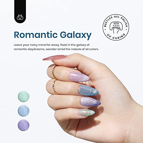Beetles 6 Colors Holographic Glitter Cat Eye Gel Nail Polish Kit With Magnet Romantic Galaxy Series Soak Off Uv Led Gel Polish Set Home Diy Manicure Nail Salon Varnish Spring Summer Nail Art #TOP1