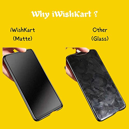 Image of iWishKart Poco M6 5G Matte Tempered Glass screen protector guard Full Edge to Edge 9H Full Glue FHD with Easy Installation kit (Poco M6 - Matte)
