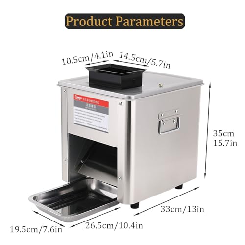Máquina cortadora de carne eléctrica profesional acero inoxidable miniatura 7