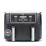 Ninja Foodi MAX Dual Zone Heißluftfritteuse [AF400EU] ‎2470 W, 9,5 l Fassungsvermögen, 2 Fächer, 6 Funktionen, Kupfer, Schwarz