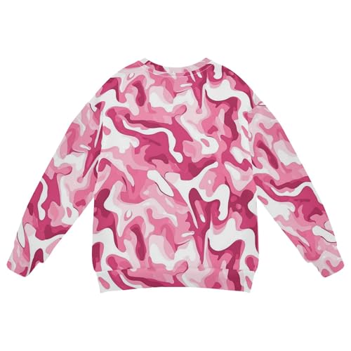 JUNZAN Camouflage Pink White Marble Kids Boys Hoodie Sweatshirt Crewneck Tops Clothing Shirts Sports 4T2