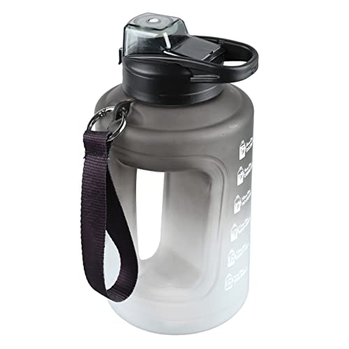 Gradient Gray Big Water Bottle, 50oz / 1.5 Liter Sports Water Bottle