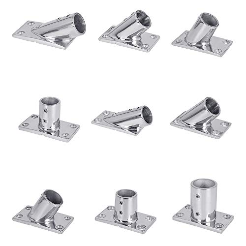 White Water 6857S 316 Marine Grade Stainless Steel Heavy Duty 60 Degree Rectangular Hand/Grab Rail Base Fitting For 1” Tube Od #TOP14