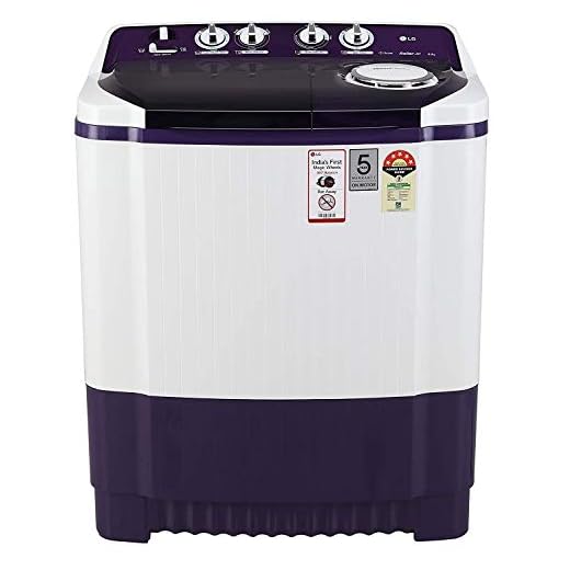 LG 8 Kg 5 Star Semi-Automatic Top Loading Washing Machine (P8035SPMZ, Purple)