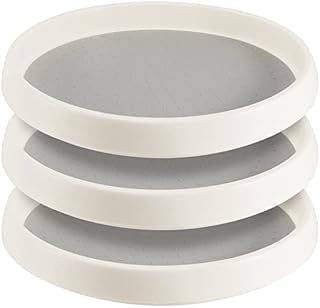 ZEONHAK 3 Pack 25cm Lazy Susan Turntable Organizer, 10 Inch Lazy Susan Spice Rack Rotatable Condiment Storage Holder for Cupboard Storage, Table